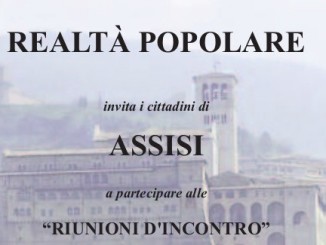 Realtà popolare incontra i cittadini di Assisi