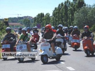Motoraduno della Vespa a Rivotorto di Assisi per Antichi sapori