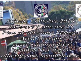 Il Fronte Nazionale Umbria dice “no” alla svolta Autoritaria della riforma costituzionale