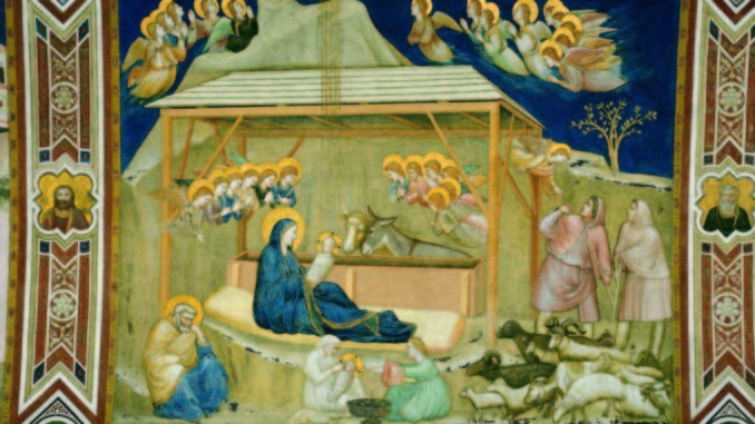 la-nativita-1313ca-bottega-di-giotto-basilica-san-inferiore-di-san-francesco-assisi Papa Francesco sceglie dipinti di Giotto di Assisi per gli auguri di Natale