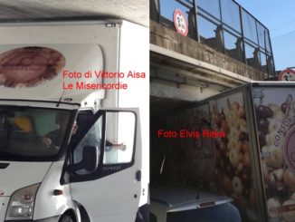 Furgone incastrato, un altro, nel sottopasso di Tordandrea, Aisa, serve arco di metallo [LE FOTO]