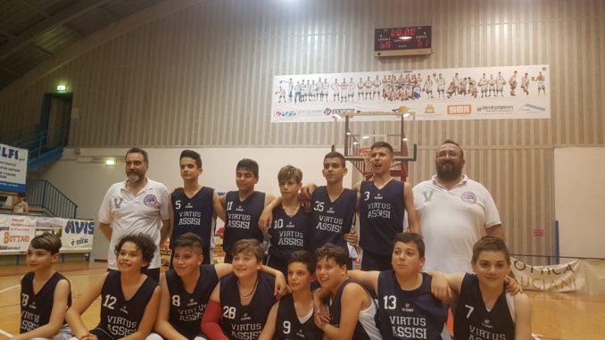 Virtus Under13 Basket, la Virtus Assisi, under 13, è campione regionale