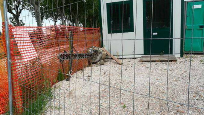 La pista ciclabile in fase di realizzazione a Rivotorto