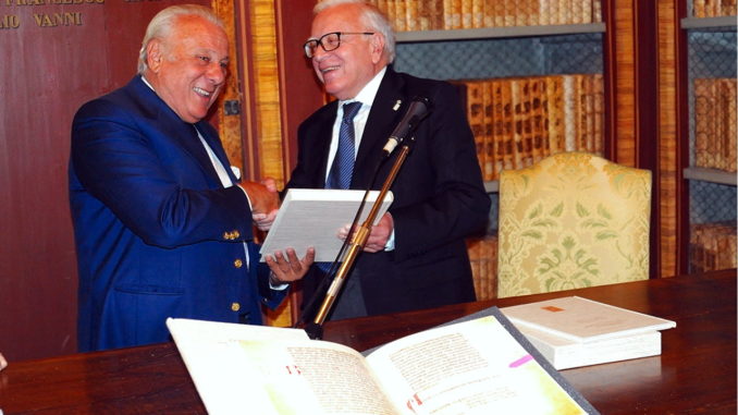 Sorella Natura Assisi dona all'Ateneo prima stesura Cantico Creature Codice 338