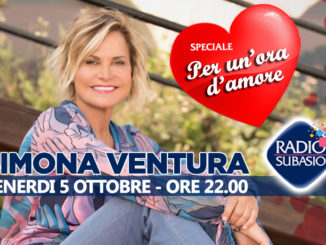 Radio Subasio, Simona Ventura inaugura nuova stagione di Speciale Per Un'Ora d'Amore