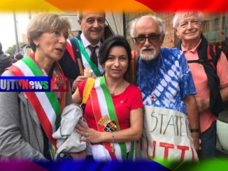 Sindaco Proietti e Alex Zanottelli a Marcia PerugiAssisi, mai più guerre
