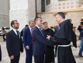Ministro Di Maio ha visitato la Basilica di San Francesco