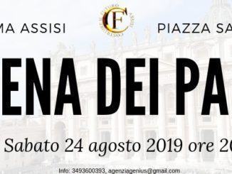 La Cena dei Papi 24 agosto 2019 iniziativa de Costruire il Futuro