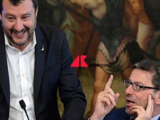 Matteo Salvini e Giancarlo Giorgetti oggi ad Assisi e Nocera Umbra