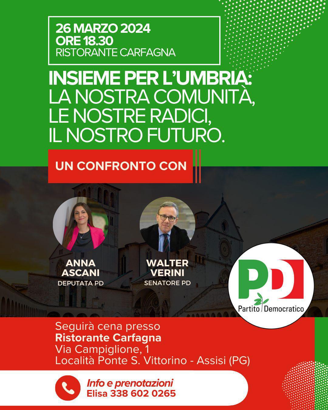 Un incontro per l’Umbria