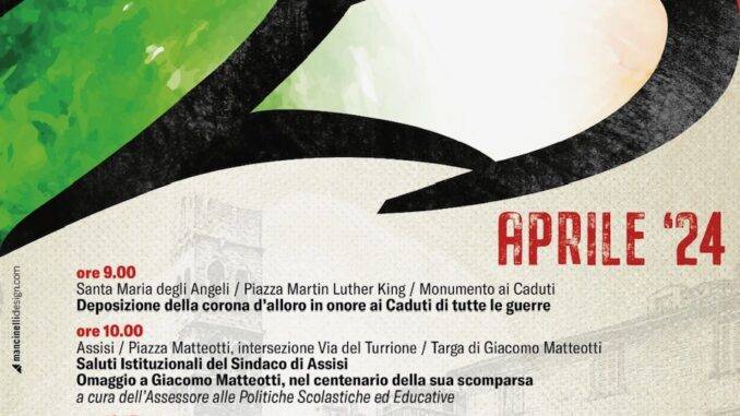 25 aprile. Il programma delle iniziative. Sarà letto monologo Scurati