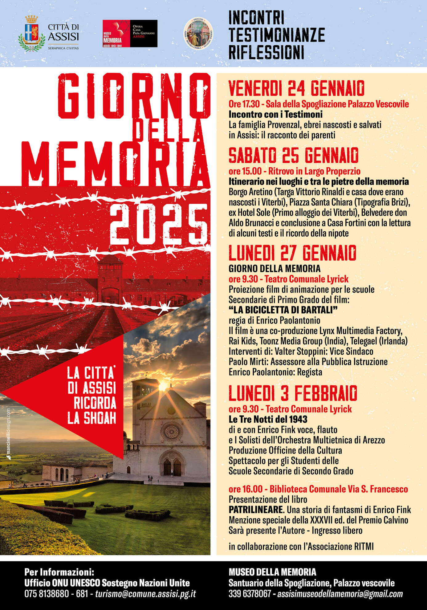 Assisi: per il Giorno della Memoria coinvolti oltre 400 studenti
