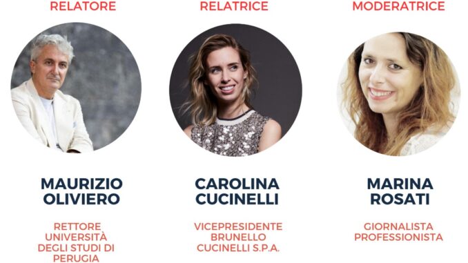 Rettore Oliviero e Carolina Cucinelli, al Convitto Nazionale di Assisi Rettore Oliviero e Carolina Cucinelli, al Convitto Nazionale di Assisi