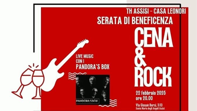 Successo per l'evento solidale 'Cena & Rock' ad Assisi