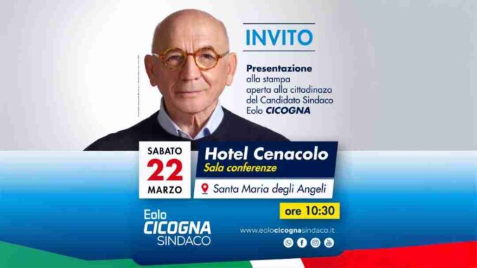 Candidatura Eolo Cicogna Sindaco di Assisi: Presentazione Ufficiale