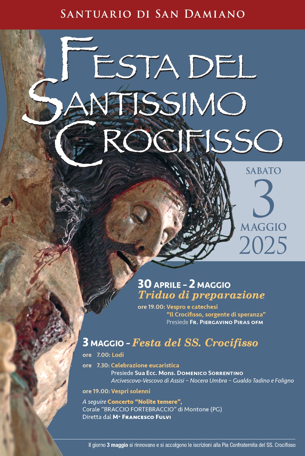 Festa del Santissimo Crocefisso al Santuario di San Damiano