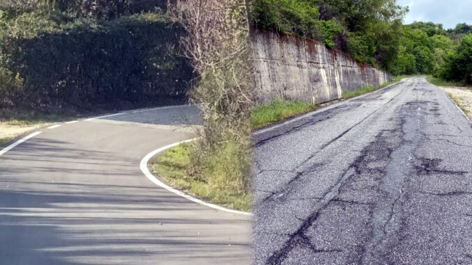 Strade di montagna ad Assisi: disparità nei lavori pubblici