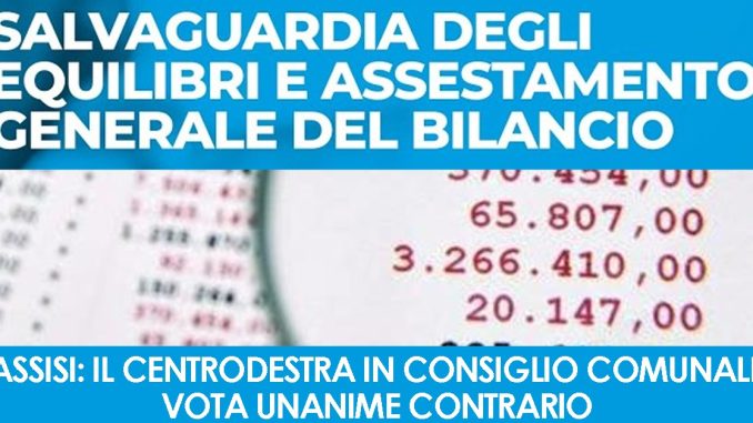 Comune di Assisi in crisi, bilancio senza liquidità