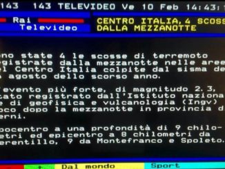 Sisma e media, comunicazione fa danni più delle scosse, leggete cosa scrive Televideo