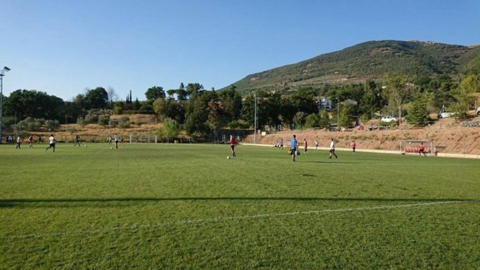 Derby di calcio Acd Assisi e Acd Viole allo stadio degli Ulvivi