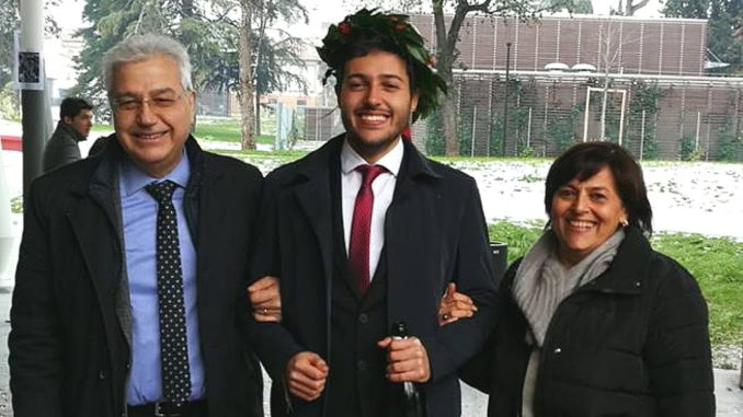 Neo dottore, Michele Migliosi, 110 e lode all'Università di Bologna