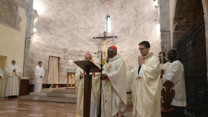 Cardinale Peter Turkson oggi al Santuario della Spogliazione Assisi