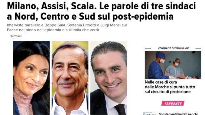 Stefania Proietti intervistata da Huffpost con altri due sindaci, Sala e Mansi