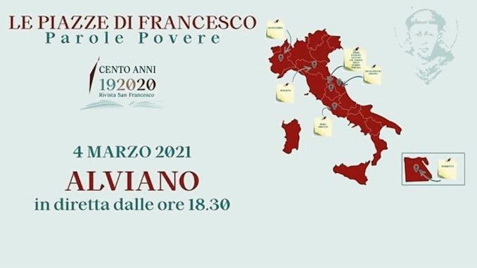 Piazze di Francesco, diretta da Alviano incontro su ambiente e sostenibilità
