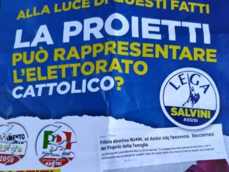 Volantino, ad Assisi, attacca la proietti, Thomas De Luca alza gli scudi