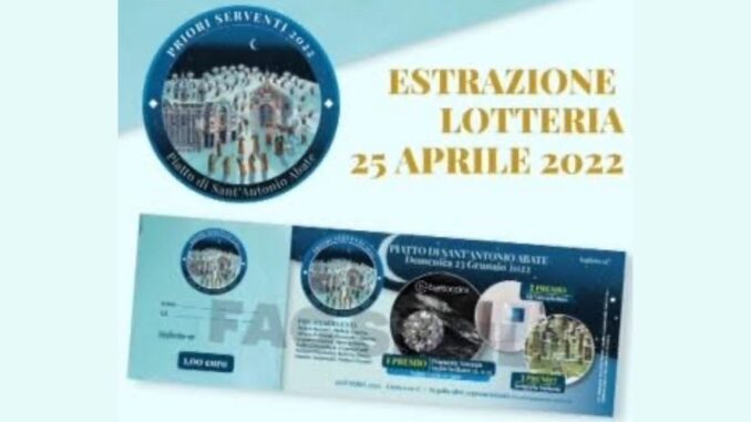 Estrazione lotteria Priori Serventi 2023 Festa del Piatto Sant’Antonio Abate Estrazione lotteria Priori Serventi 2023 Festa del Piatto Sant’Antonio Abate