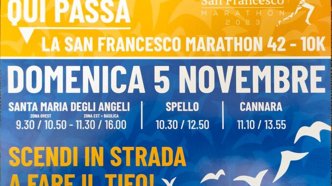 Domenica 5 novembre, San Francesco Marathon, come cambia la viabilità
