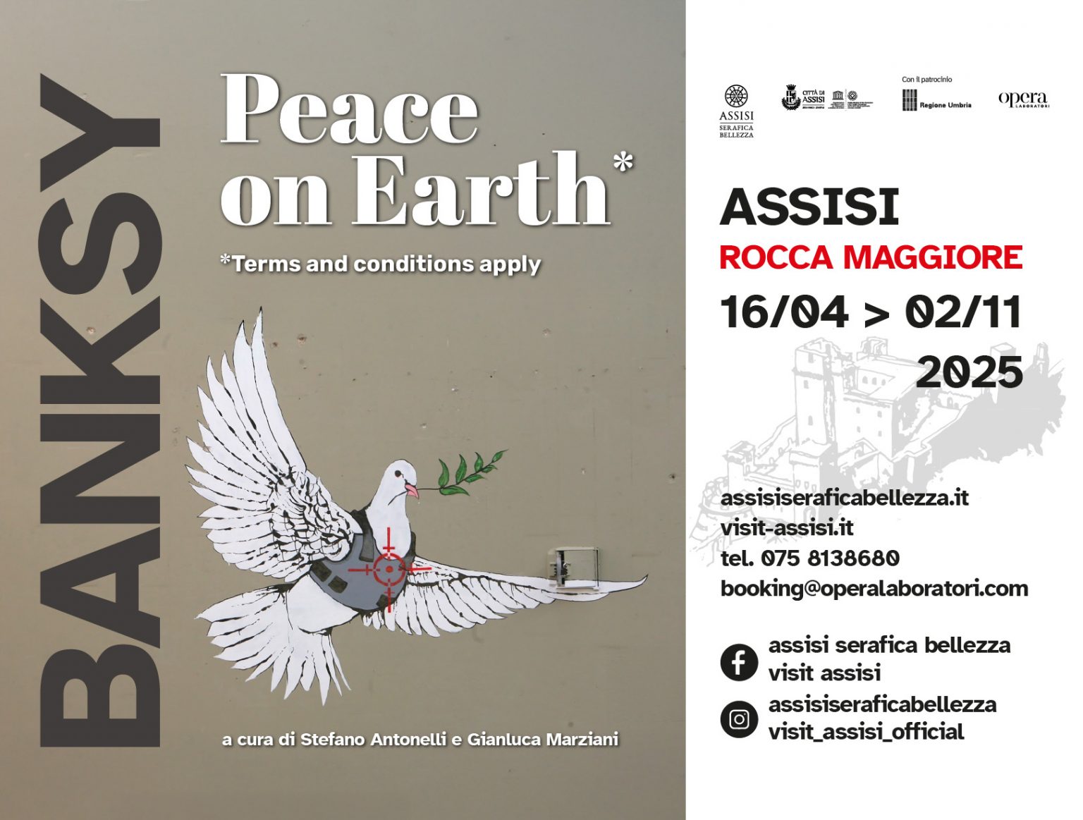 Banksy ad Assisi con “Peace on Earth”: arte e pace