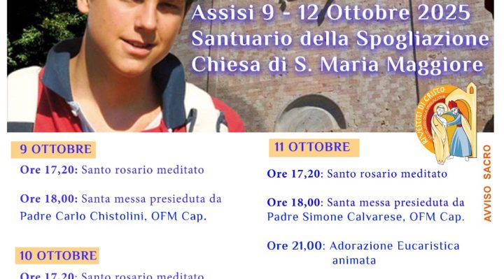 Il triduo di San Carlo Acutis con il cardinale Parolin